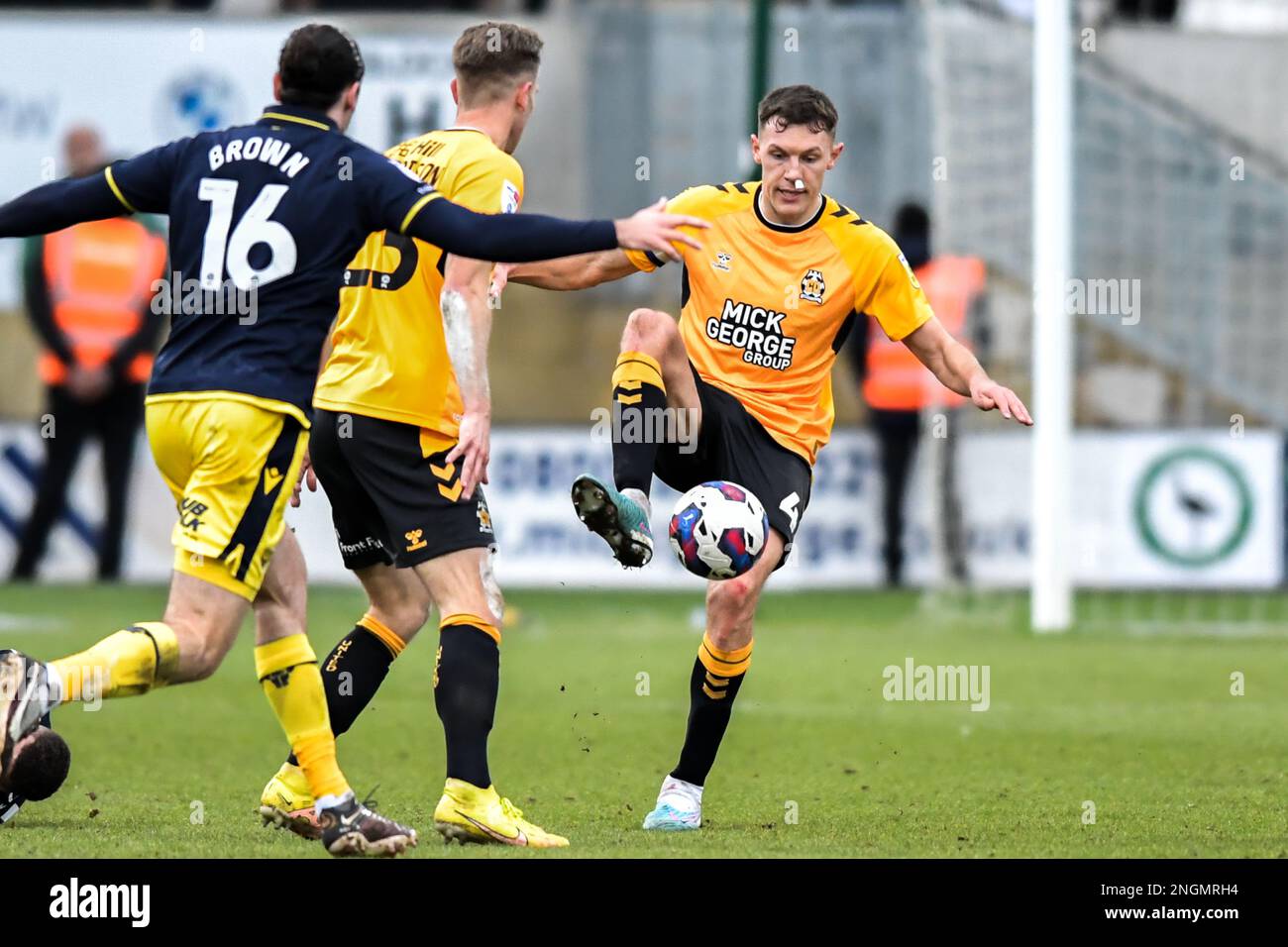 Cambridge, Uk. 18th Feb, 2023. Paul Digby (4 Cambridge United) Controls 