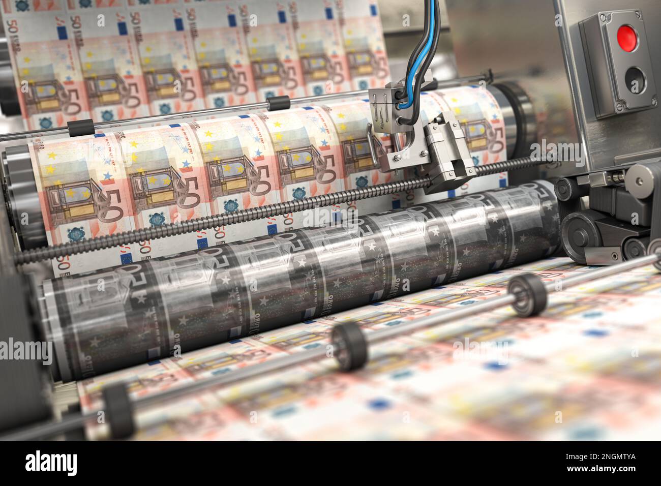 Money print machine hi-res stock photography and images - Alamy