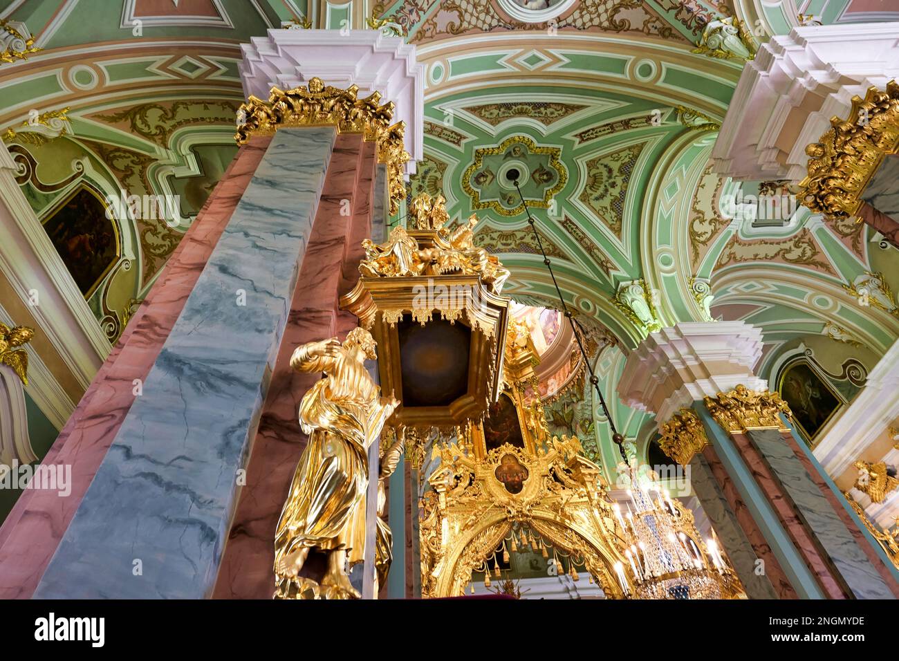 St. Petersburg Russia. Peter and Paul Cathedral at Peter and Paul Fortress Stock Photo