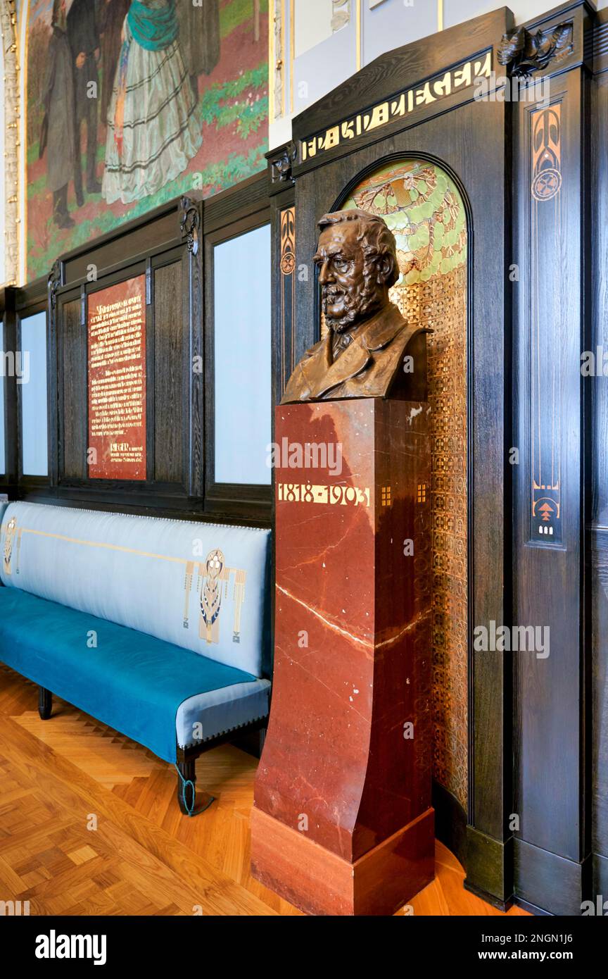 Prague Czech Republic. Decorated rooms inside the Municipal House Stock Photo - Alamy