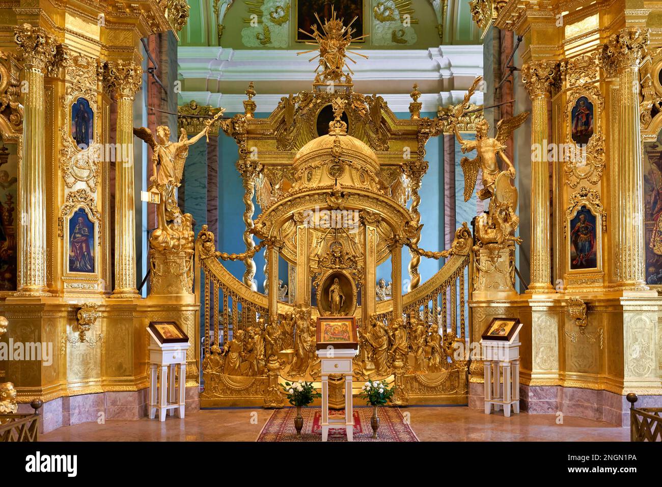 St. Petersburg Russia. Peter and Paul Cathedral at Peter and Paul Fortress Stock Photo