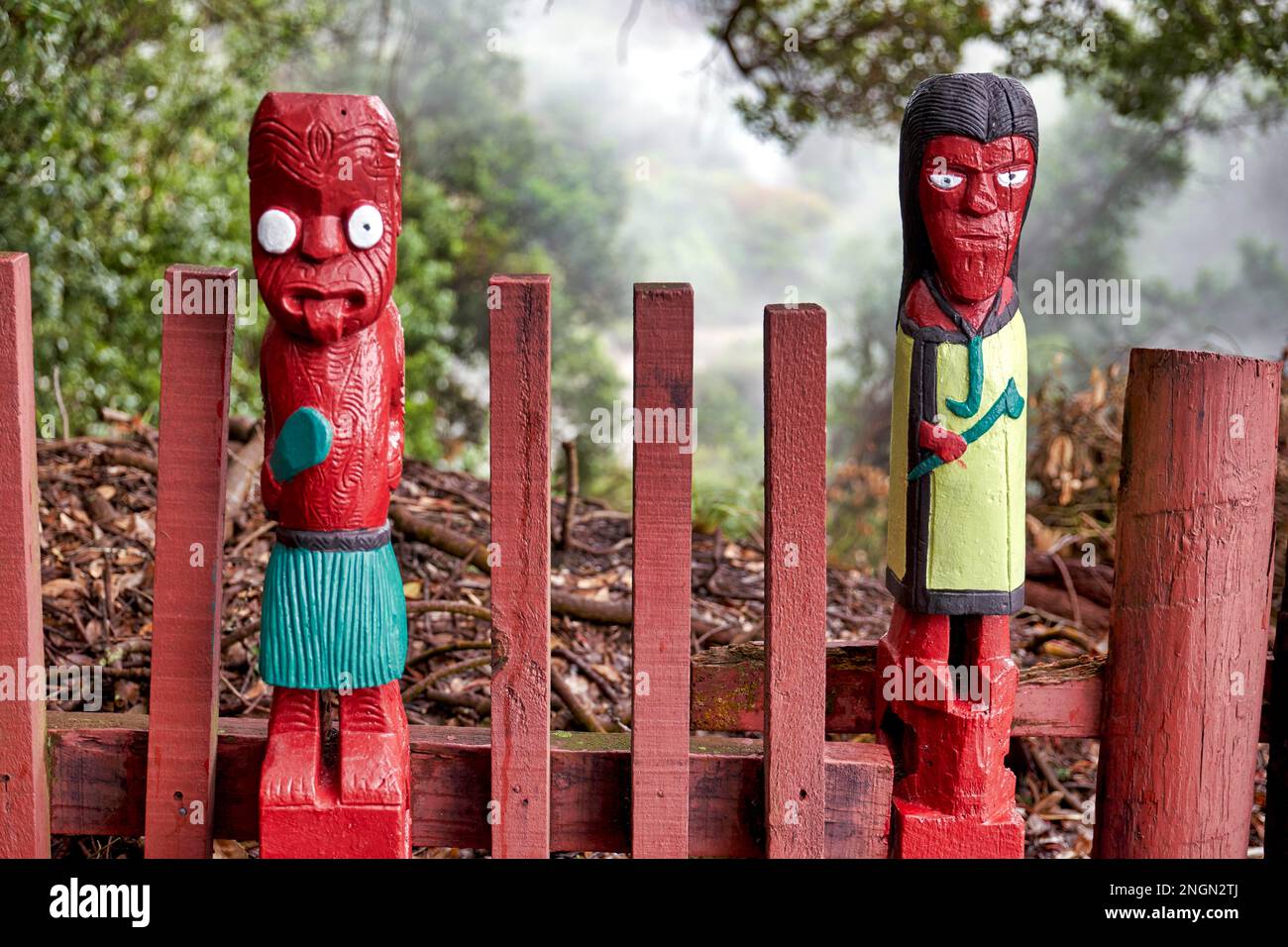 Whakarewarewa Maori Thermal Living Village. Rotorua New Zealand Stock