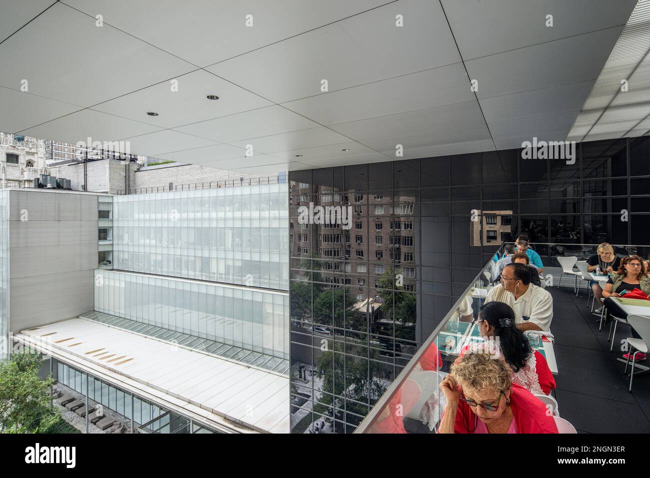 New York. Manhattan. The restaurant at the Museum of Modern Art MOMA Stock Photo