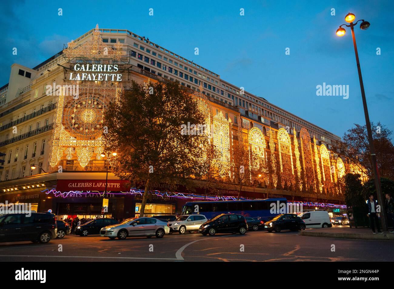 Views outside galeries lafayette department store hi-res stock