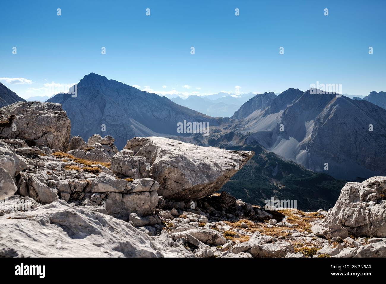 Hochgebirgslandschaft im Karwendel Stock Photo