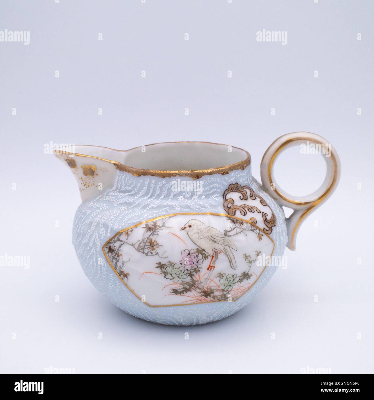 Antique Japanese Kutani Porcelain Creamer. Not marked Stock Photo Alamy