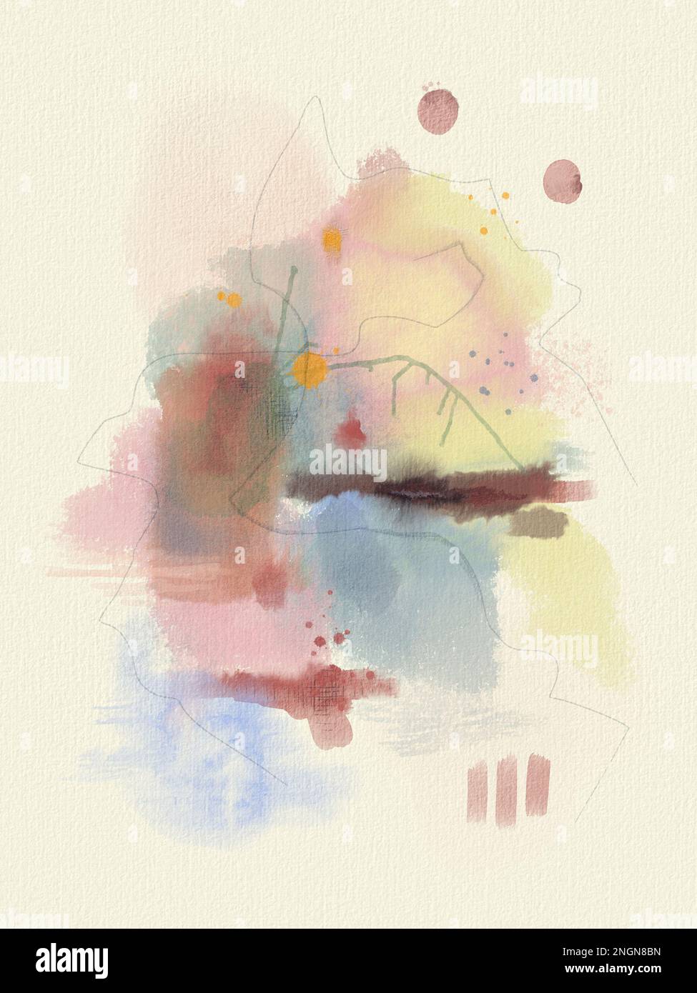 Abstract brush digital art painting hi-res stock photography and images -  Alamy