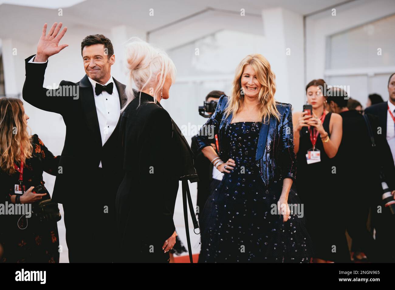 Venice, Venice, Italy, 07th September, 2022,  Laura Dern, Hugh Jackman and Vanessa Kirby attend the 2022 Venice Film Festival (Photo Credit: Giovanna Stock Photo