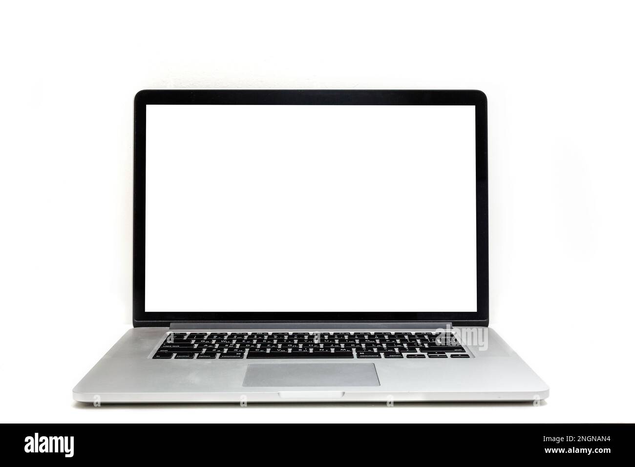 Isolated laptop with empty space on white background Stock Photo - Alamy
