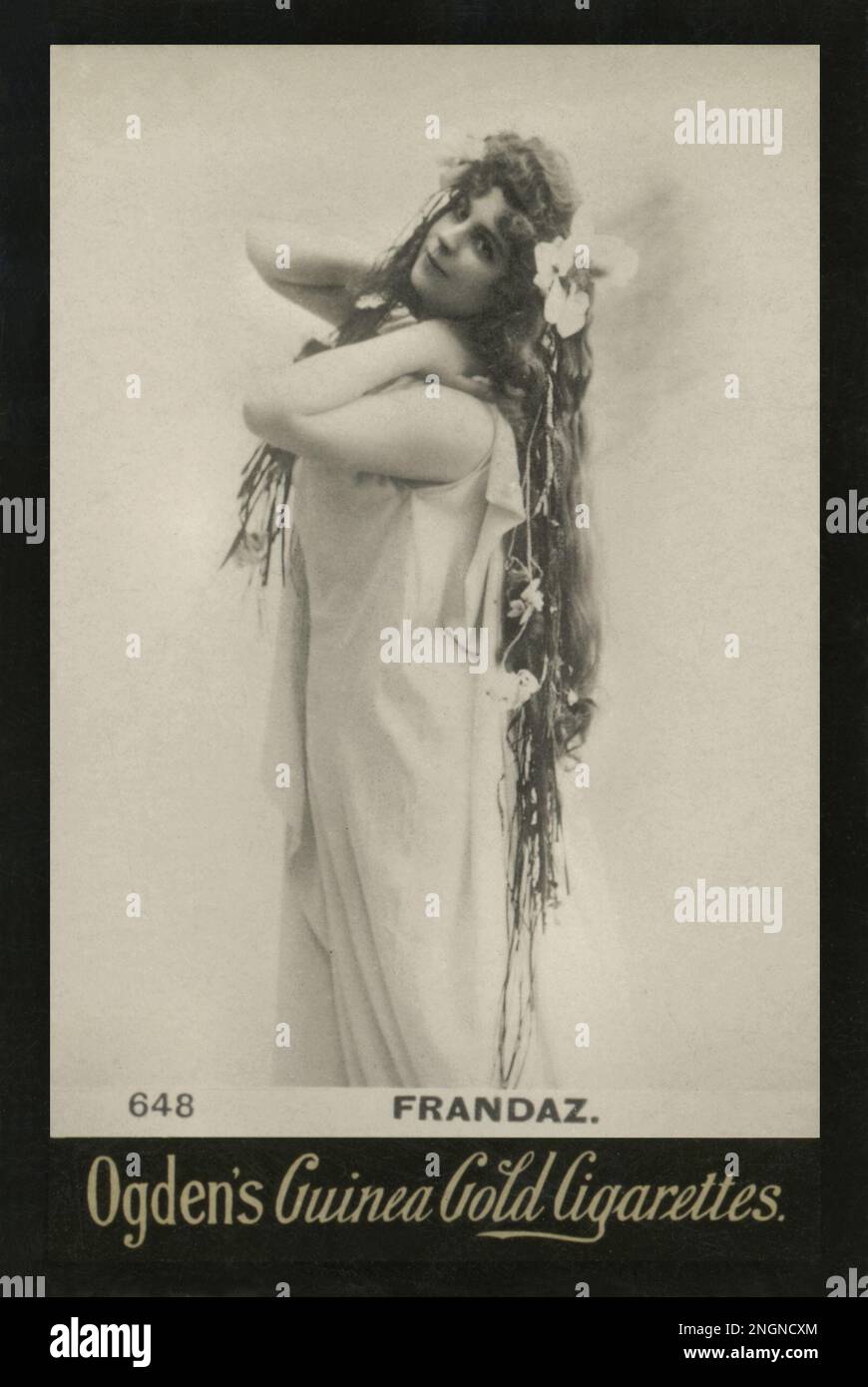 Frandaz - photo by Reutlinger Studio (Paris) - restored from original Ogden's Guinea Gold cigarette card by Montana Photographer Stock Photo