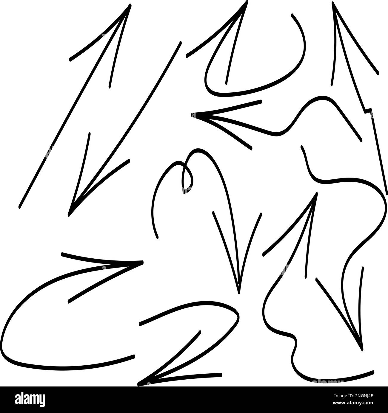 Set of hand drawn arrows vector icons Stock Vector Image & Art - Alamy
