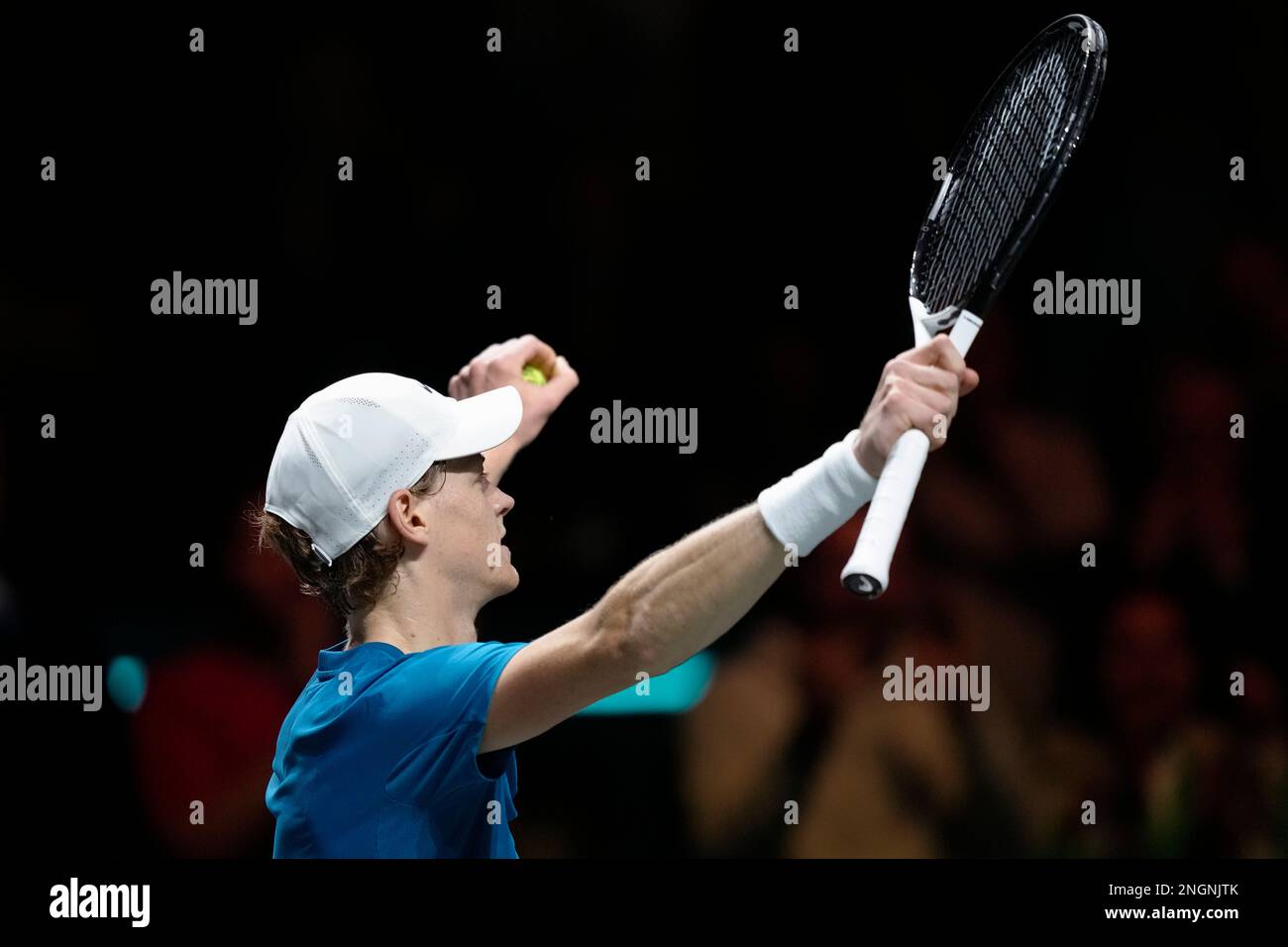 Italy's Jannik Sinner Celebrates Winning The Semi-final Tennis Match Of ...