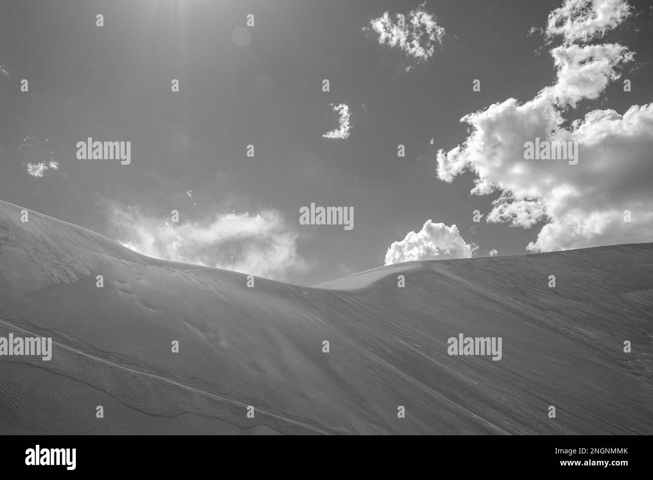 Sand dunes sunset Black and White Stock Photos & Images - Alamy