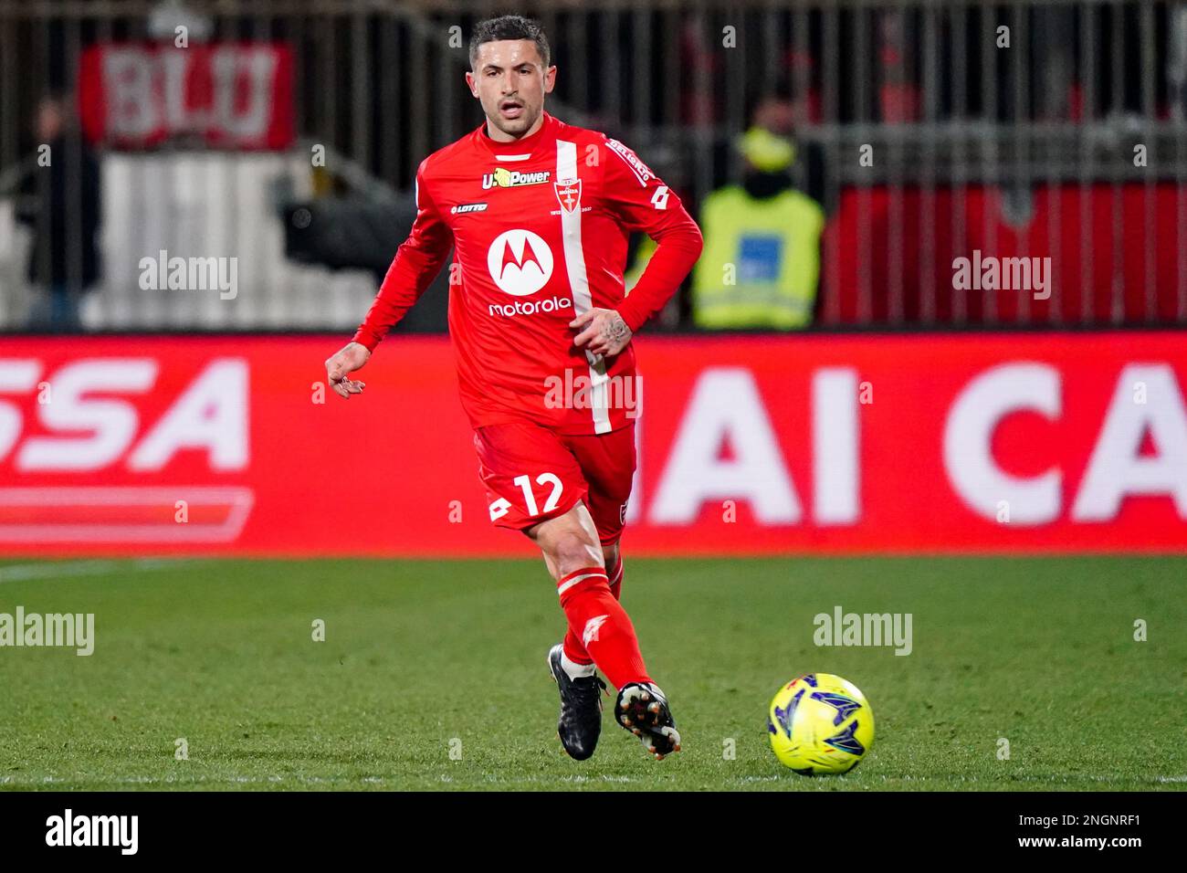 Monza, Italy. 18th Feb, 2023. Stefano Sensi (AC Monza) during the Italian championship Serie A football match between AC Monza and AC Milan on February 18, 2023 at U-Power Stadium in Monza, Italy. Credit: Luca Rossini/Alamy Live News Stock Photo