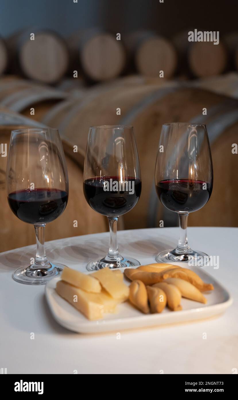 Tasting of variety of rioja wines, visit of winery cellars with french