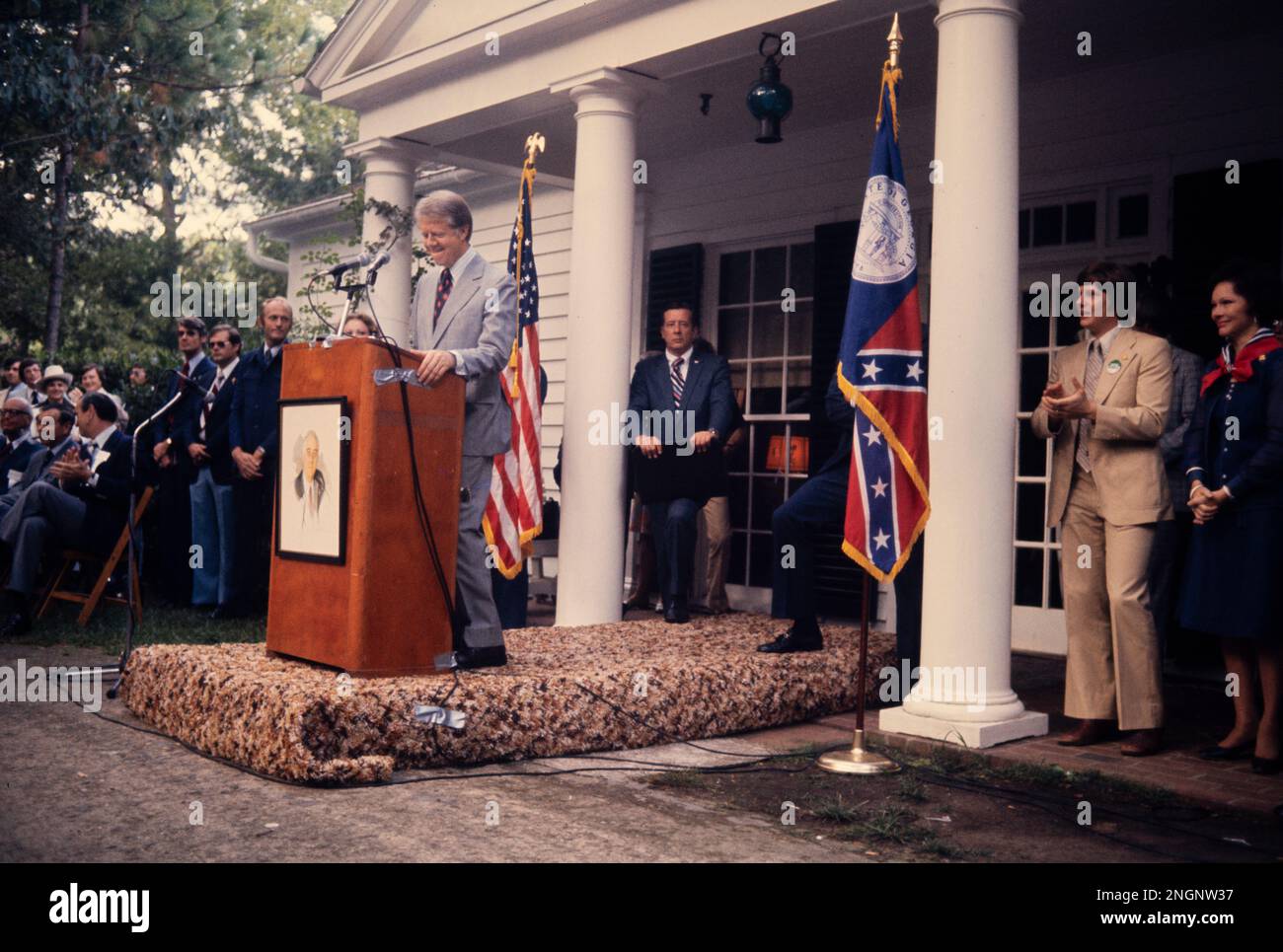 Jimmy Carter Kicks Off 1976 Campaign in Warm Springs, at FDR's