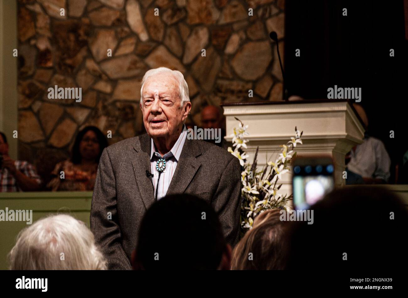 Former President Jimmy Carter teaching Sunday school at a Church