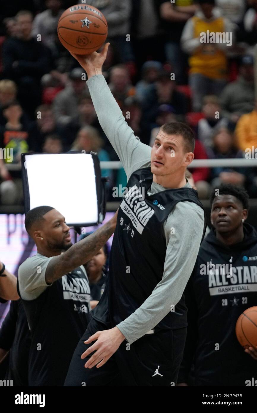Denver Nuggets Nikola Jokic shoots during NBA All-Star basketball ...