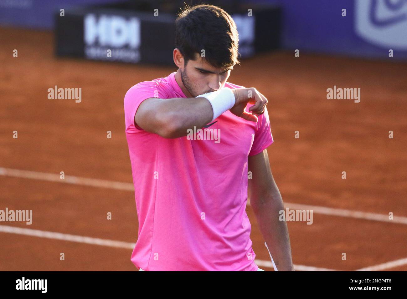 Buenos Aires, Argentina, 18th Feb 2023, Bernabe Zapata Miralles (SPA) during a semifinal match of Argentina Open ATP 250 at Central Court of Buenos Aires Lawn Tennis Club