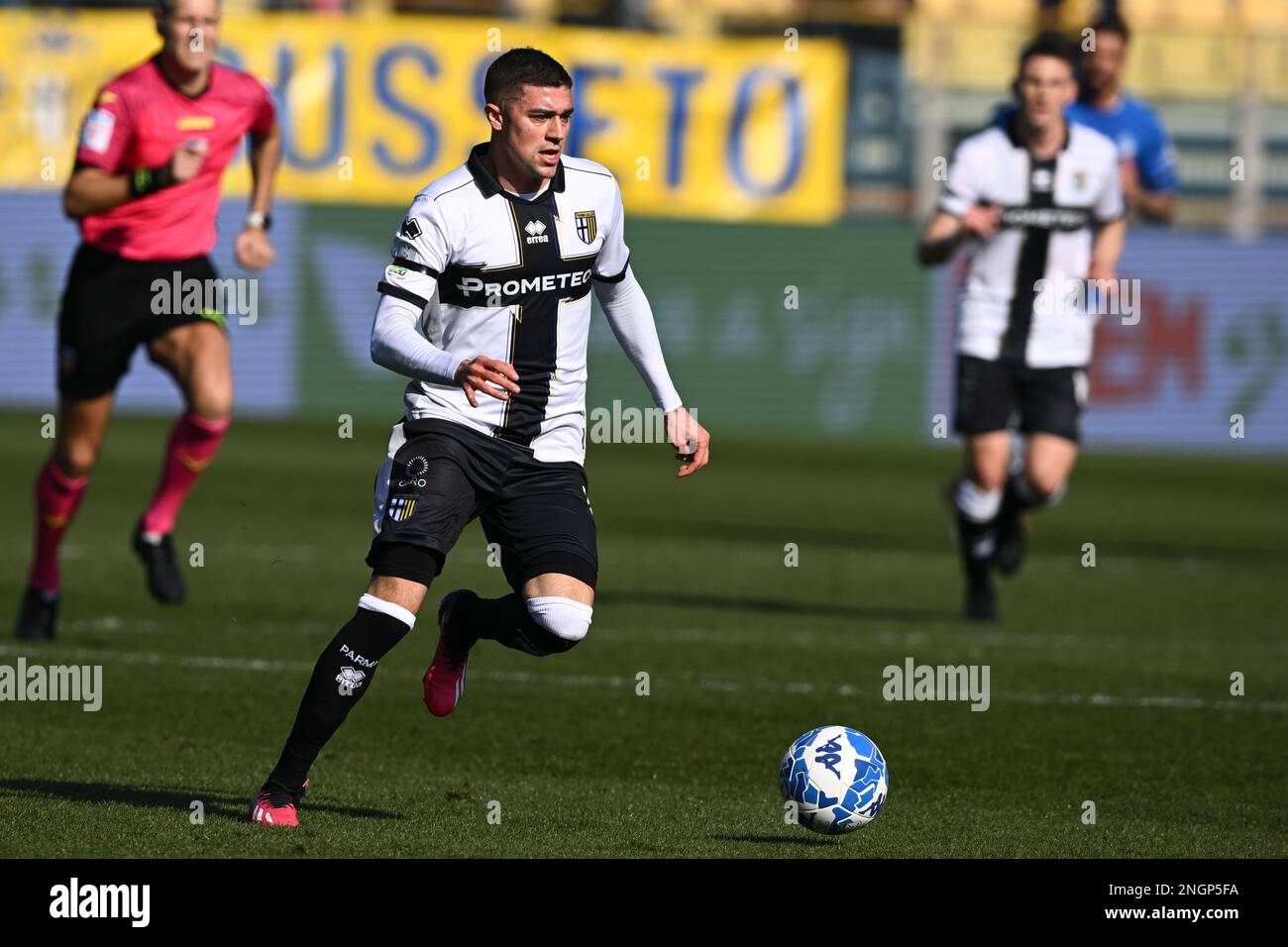 Parma, Italy. 18th Feb, 2023. Tardini Stadium, 18.02.23 Francesco Forte (11  Ascoli) after the Serie B match between Parma and Ascoli at Tardini Stadium  in Parma, Italia Soccer (Cristiano Mazzi/SPP) Credit: SPP