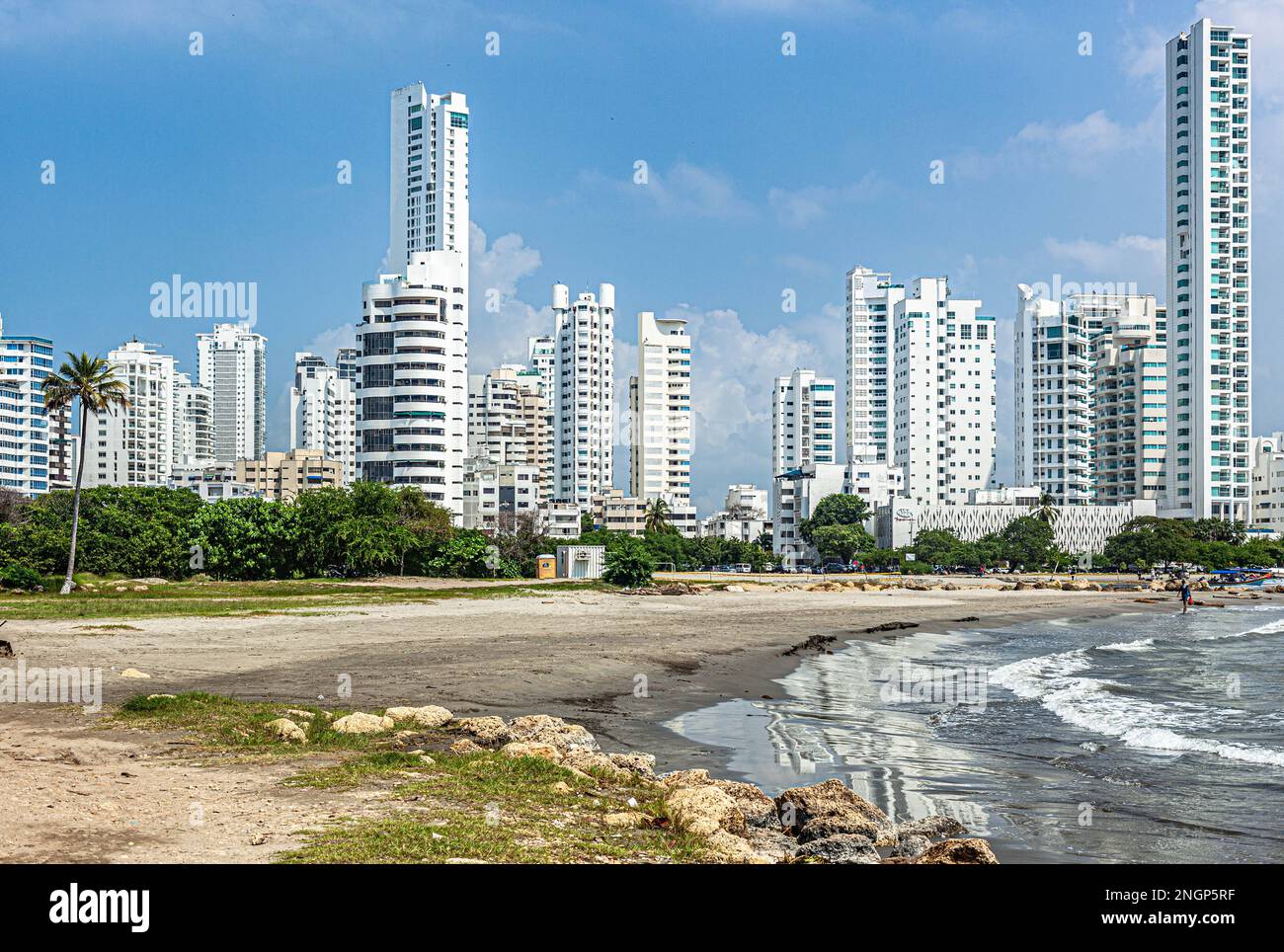 Modern buildings in Barrio Castillo Grande, Cartagena de Indias
