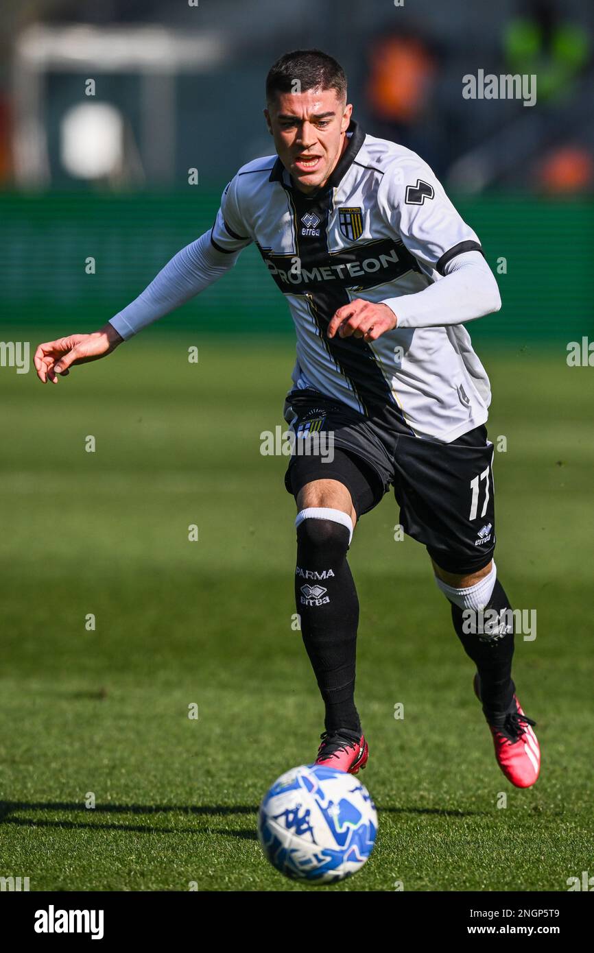 Parma, Italy. 18th Feb, 2023. Tardini Stadium, 18.02.23 Luca Zanimacchia  (17 Parma) during the Serie B match between Parma and Ascoli at Tardini  Stadium in Parma, Italia Soccer (Cristiano Mazzi/SPP) Credit: SPP