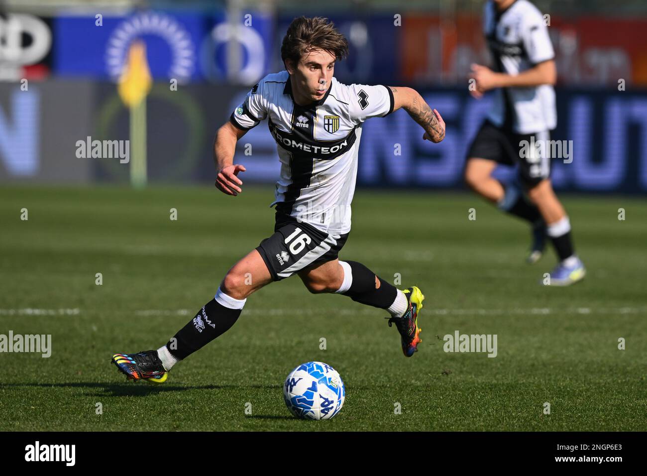 Parma, Italy. 18th Feb, 2023. Tardini Stadium, 18.02.23 Referee Mr.  Niccolo' Baroni during the Serie B match between Parma and Ascoli at  Tardini Stadium in Parma, Italia Soccer (Cristiano Mazzi/SPP) Credit: SPP