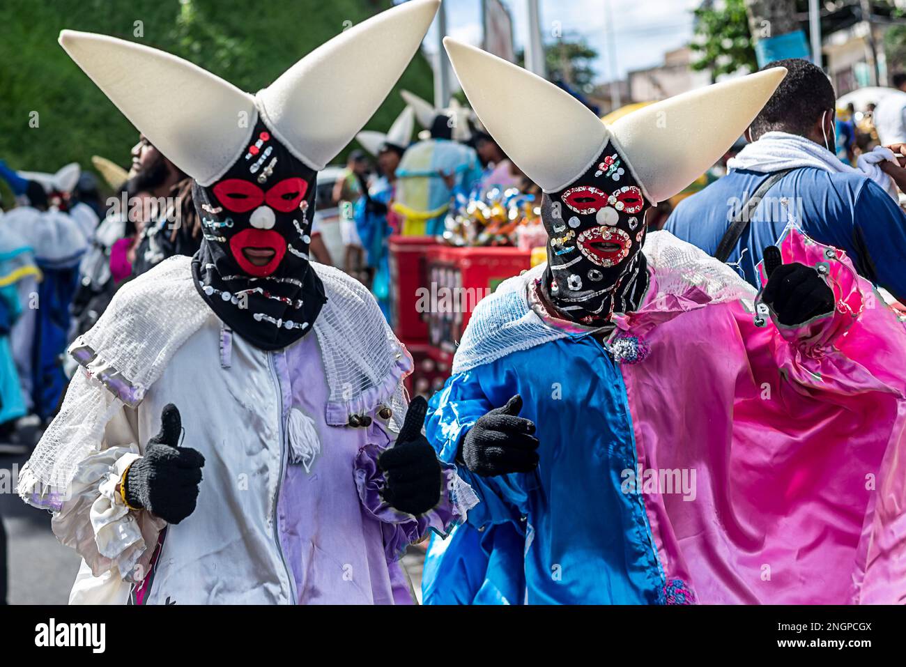 People at Carnival parade in Pelourinho District, Salvador (UNESCO World  Heritage site), Bahia State, Brazil Stock Photo - Alamy