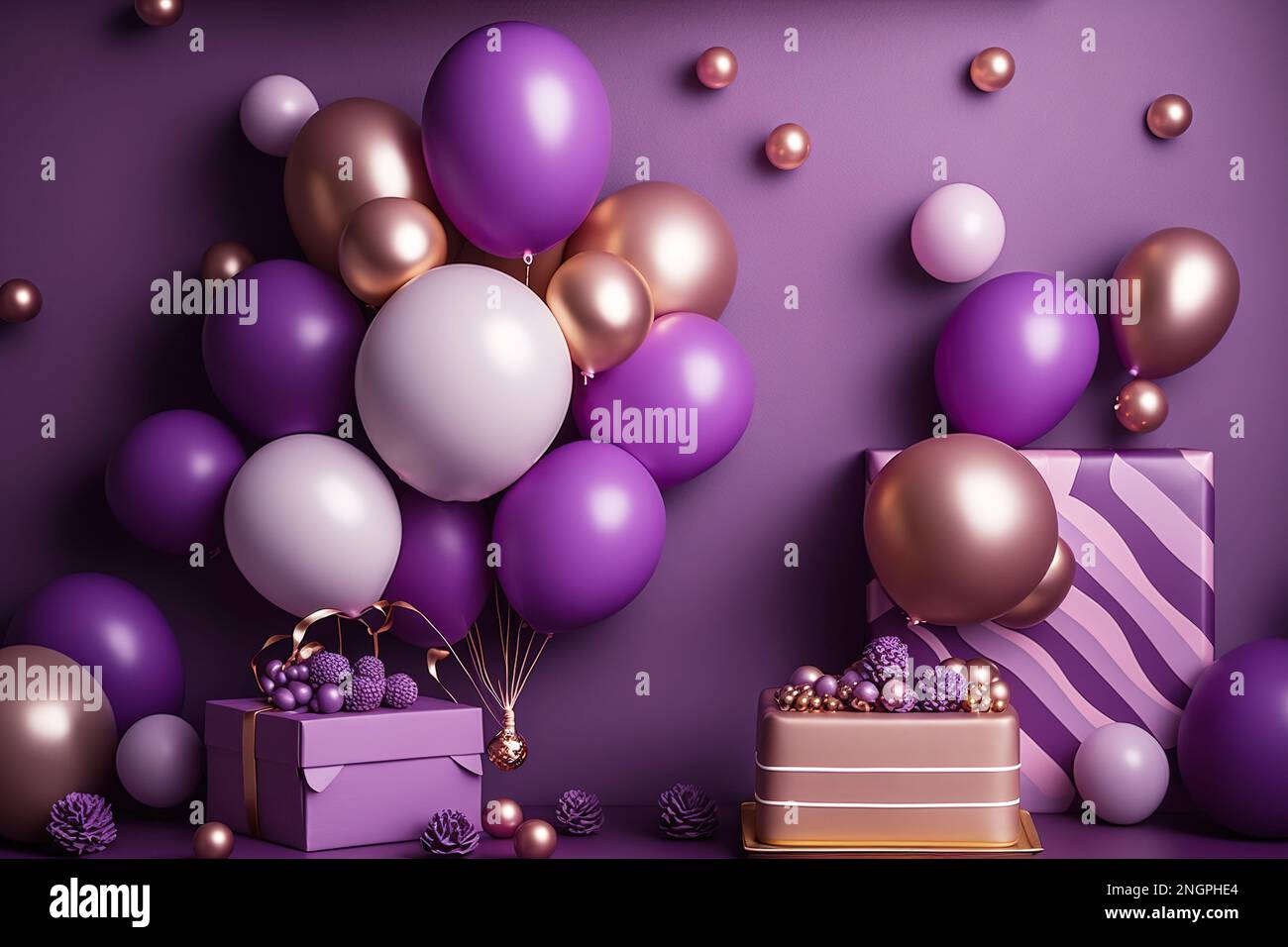 Purple Happy Birthday Background