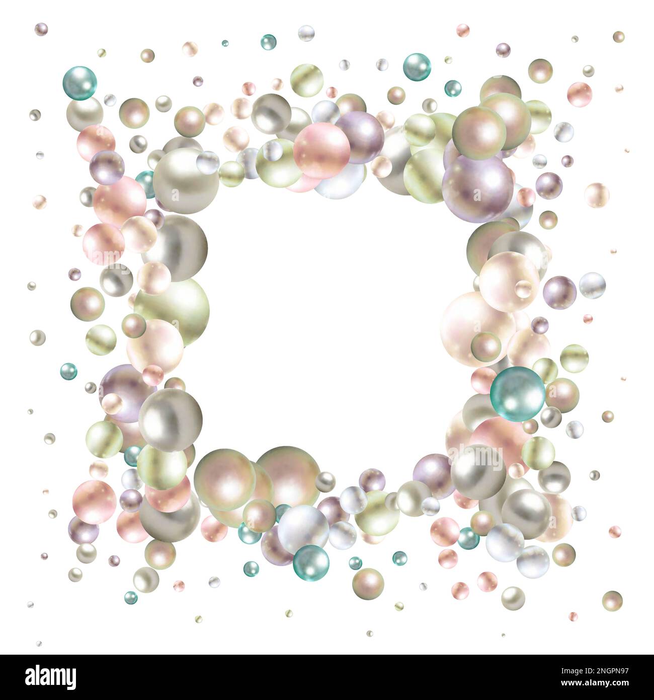 Realistic background of multiple pearls - vector eps10 illustration ...