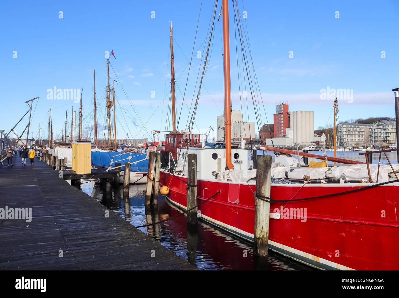 Flensburg, Germany 18 February 2023 View of the historic harbour of