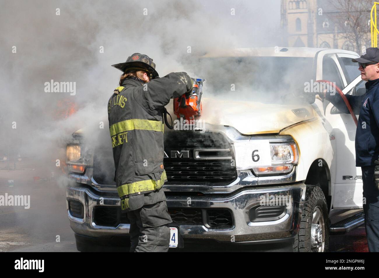 mardi gras float fire