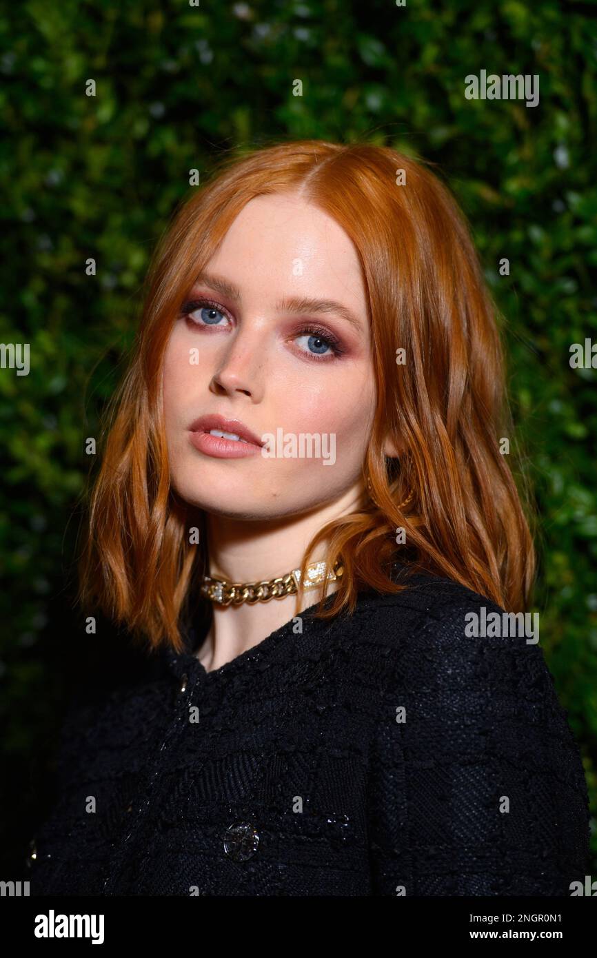 London, UK. 18 February 2023. Ellie Bamber attending the Charles Finch