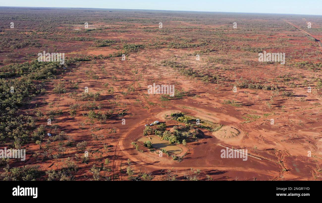 Paddabilla artesian bore in western Queensland. Australia Stock Photo