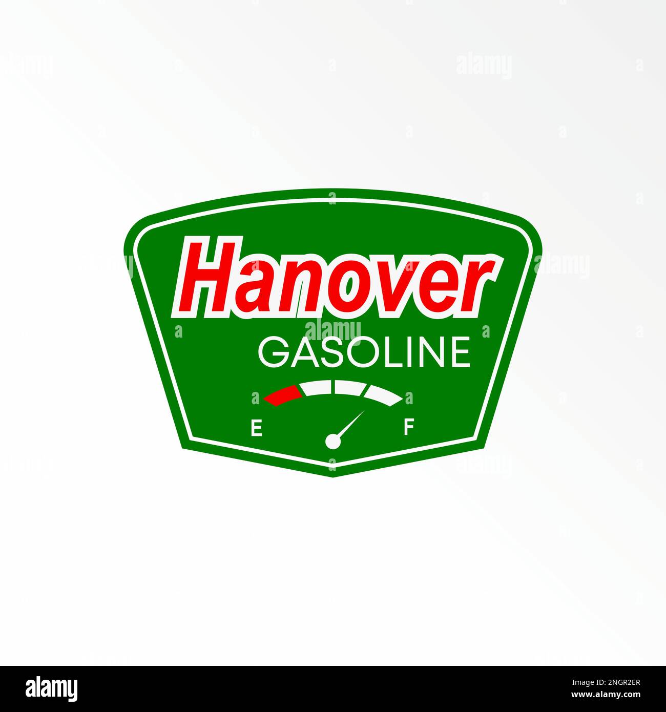 Fuel gauge or meter and letter or writing HANOVER sans serif font