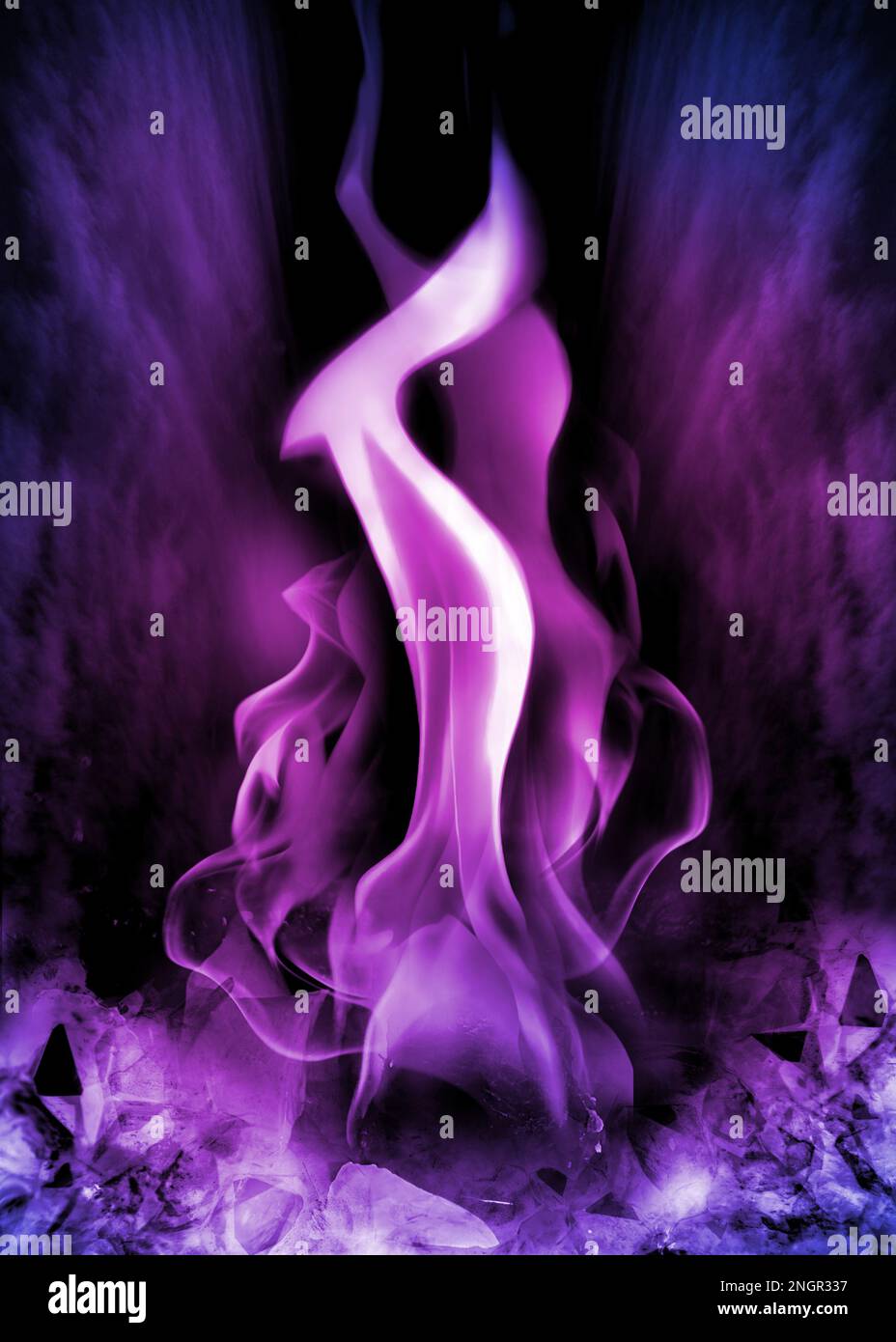 'The Violet Flame of Saint Germain' - Divine Energy & Transformation, Poster / Wallpaper Stock Photo