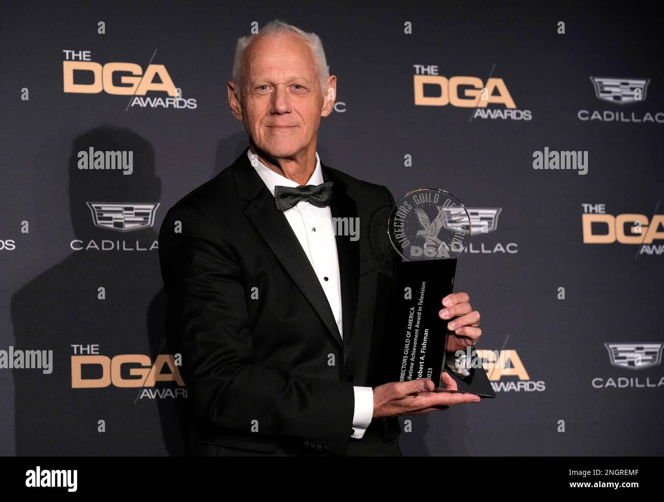 Robert A. Fishman poses in the press room with the lifetime achievement ...
