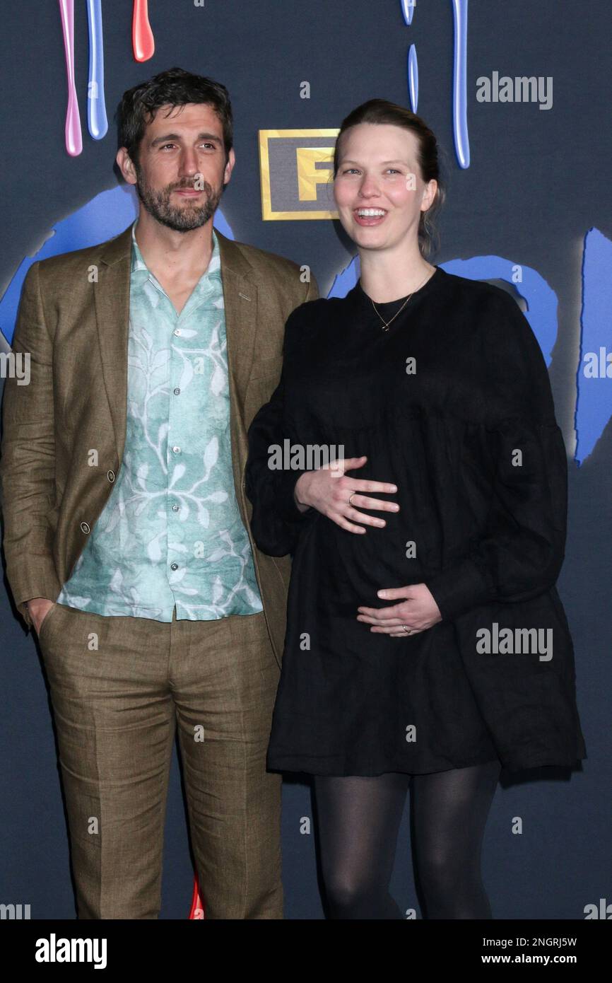 LOS ANGELES FEB 15 Carter Hudson, Hollye Gilbert at the Snowfall