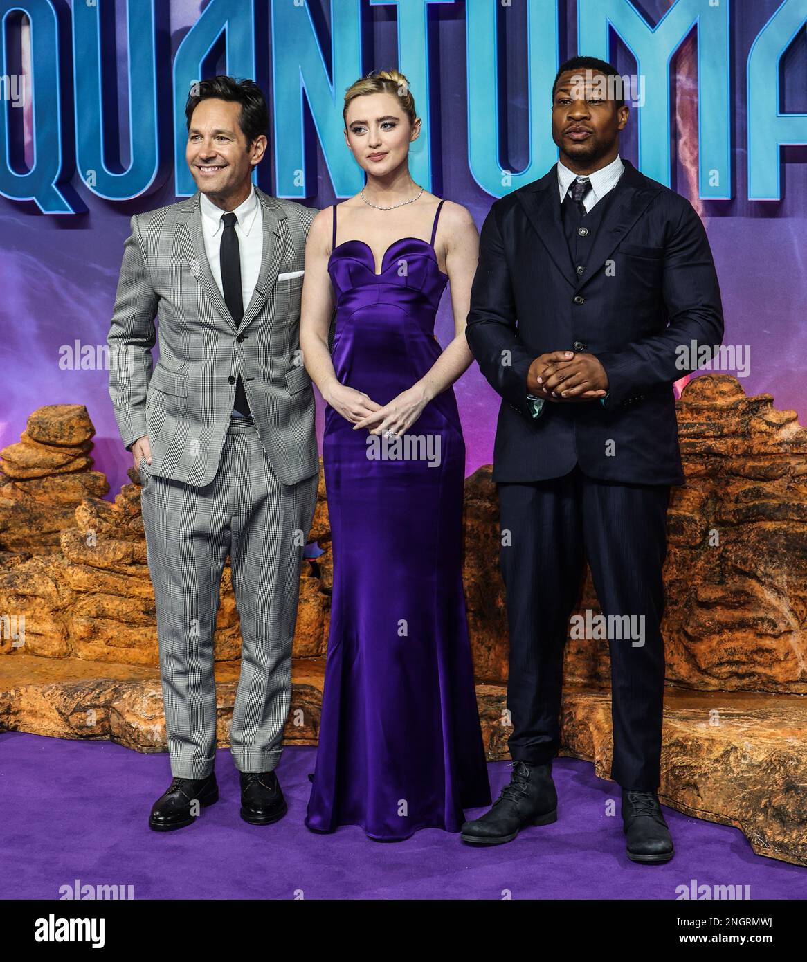 London, UK. 16th Feb, 2023. Paul Rudd, Kathryn Newton and Jonathan ...