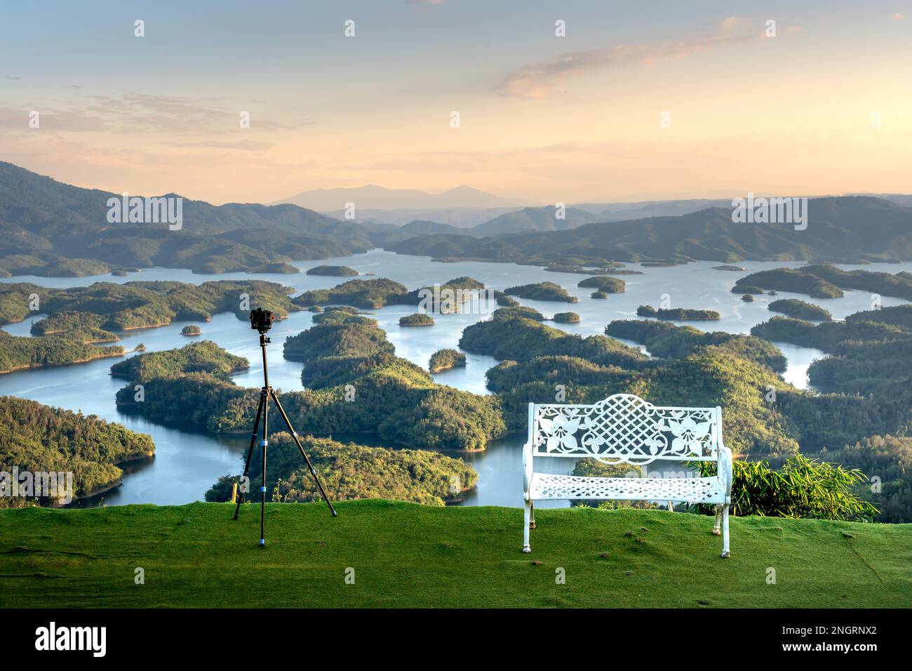 Ta Dung lake with many small islands make up the serene beauty and