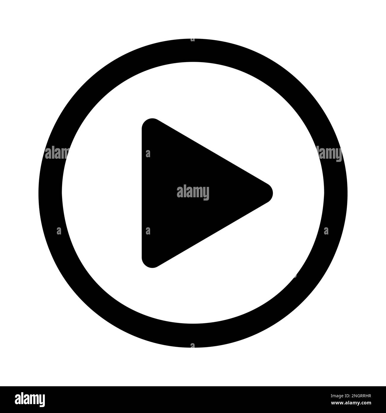 Play icon,vector illustration. Flat design style. vector play icon illustration isolated on White background, play icon Eps10. play icons graphic. Stock Vector