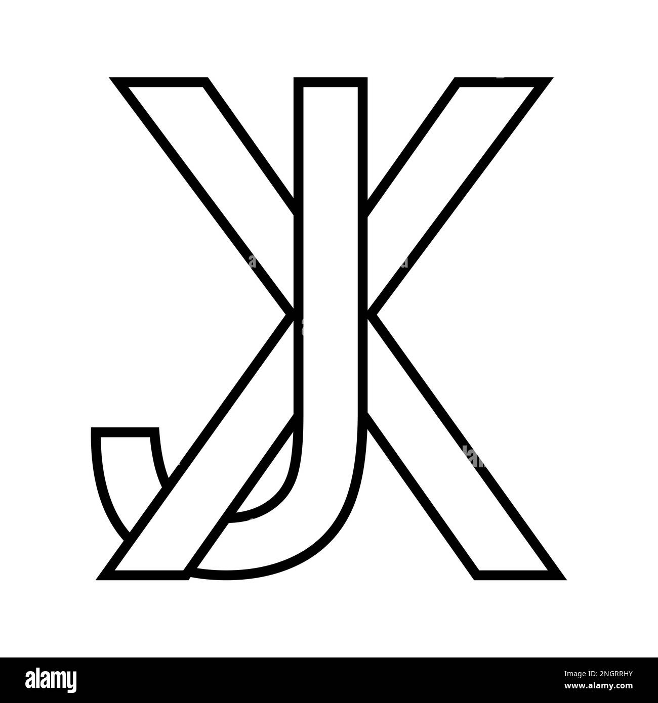 Logo sign xj jx icon double letters logotype x j Stock Vector Image