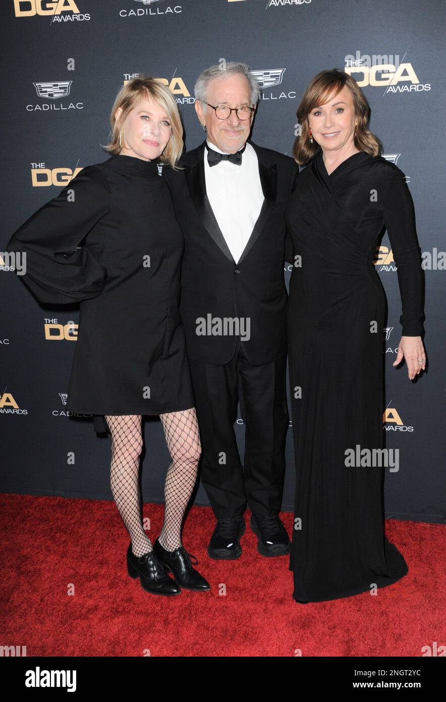 Beverly Hills, CA. 18th Feb, 2023. Kate Capshaw, Steven Spielberg, Kristie Macosko Krieger at arrivals for 75th Directors Guild of America Awards, Beverly Hilton Hotel, Beverly Hills, CA February 18, 2023. Credit: Elizabeth Goodenough/Everett Collection/Alamy Live News Stock Photo