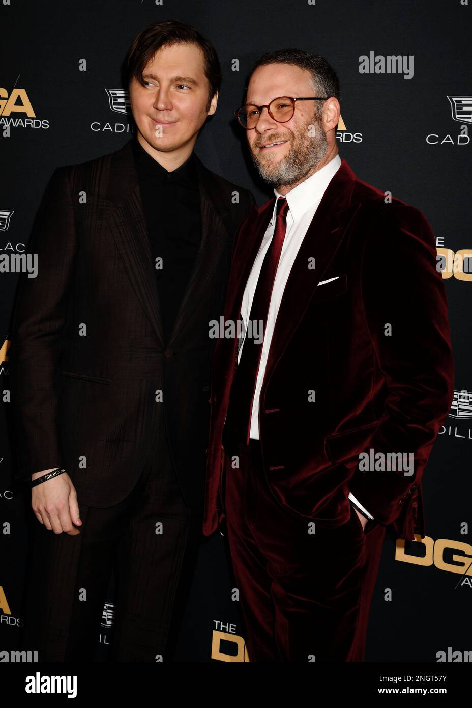 BEVERLY HILLS, CALIFORNIA - FEBRUARY 18: Paul Dano, Seth Rogen attends ...