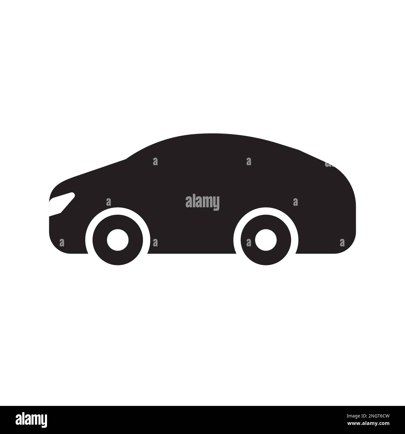 Car Vector Icon, Vehicles Transport silhouette Isolated on white background for mobile apps and web Stock Vector