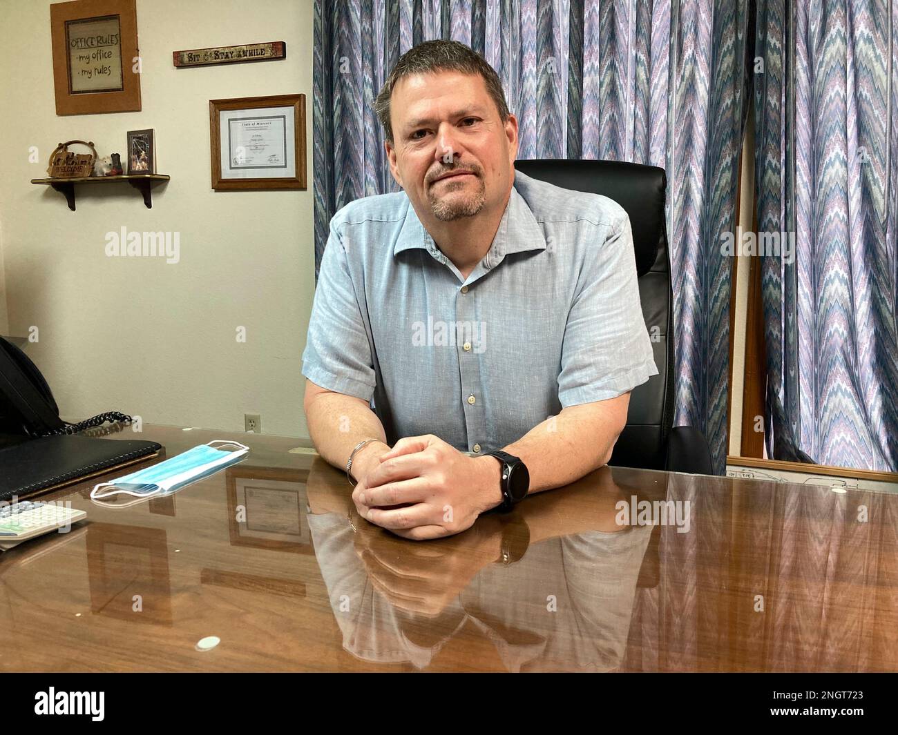 Tim Corbin, administrator of Truman Lake Manor nursing home poses for a