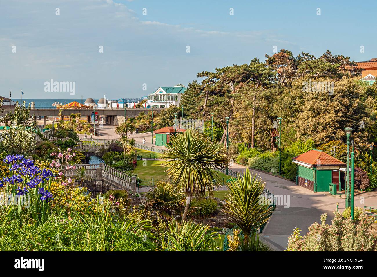 Lower Gardens Park in the city center of Bournemouth in Dorset, South England Stock Photo