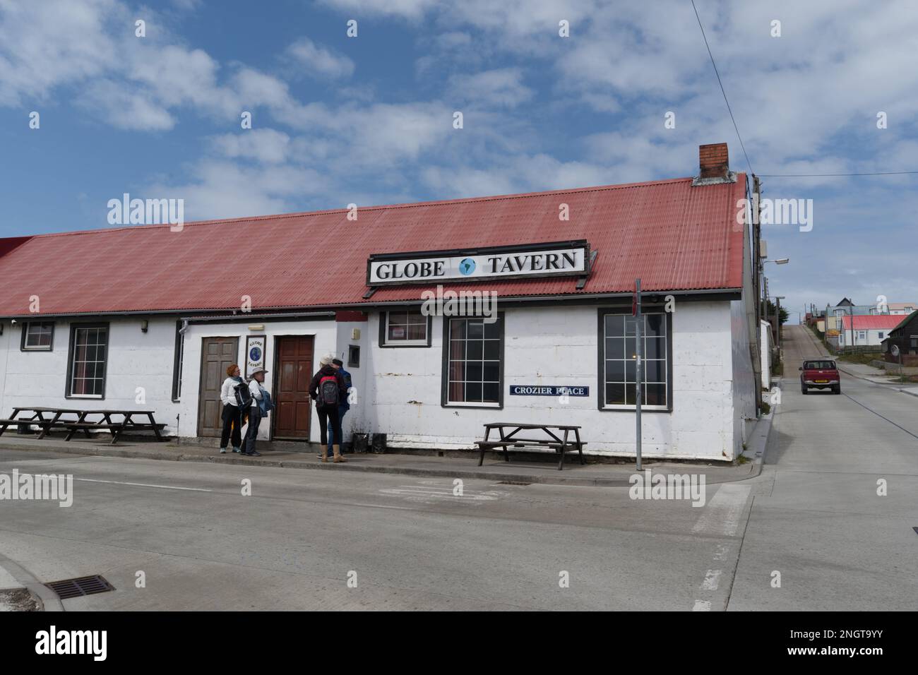 The Globe Tavern in Stanley. The most southerly pub in the world Stock Photo
