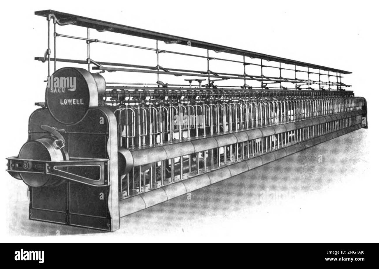 A Saco-Lowell roving frame, ca. 1920 Stock Photo