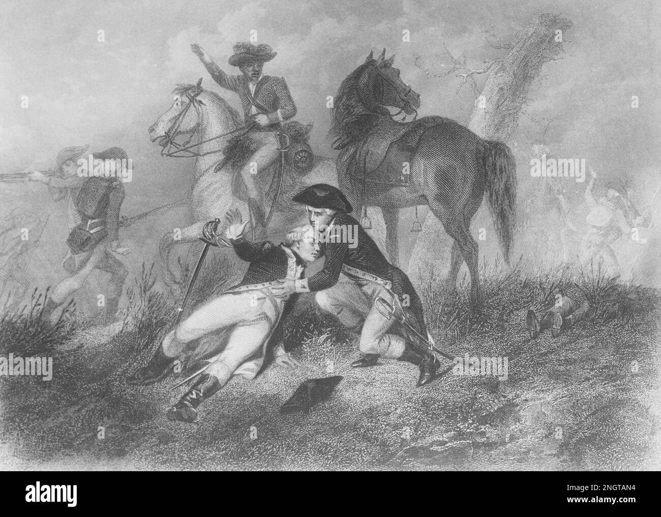 Lafayette wounded at the battle of Brandywine Stock Photo Alamy